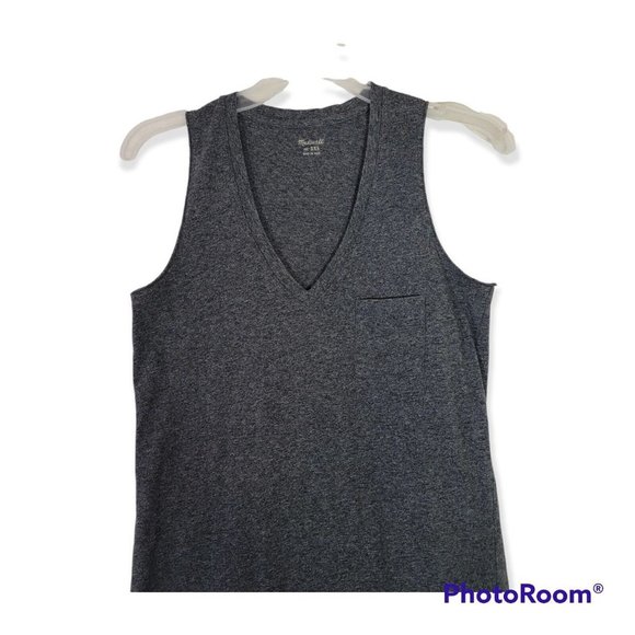 Madewell Gray Sleeveless One Pocket Tank Tunic Length Size XXS - Picture 5 of 5